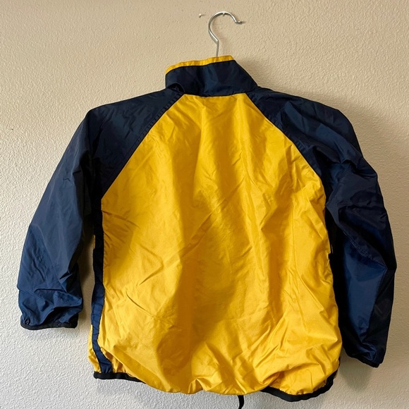 Reebok | Vintage Kids Windbreaker Jacket | Navy/Yellow Retro Track Style - Picture 2 of 6